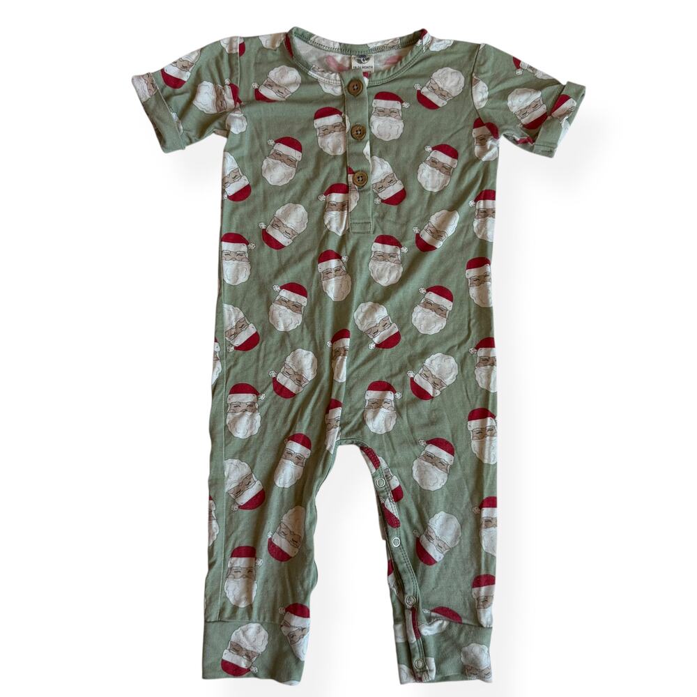 Santa Bamboo Holiday Pajama Romper 18-24 months